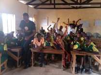 Machaos outreach Rusaka with pupils
